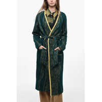 Paltoane Two-Tone Coat With Belt Femei