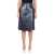 Bottega Veneta Leather Midi Skirt BLUE