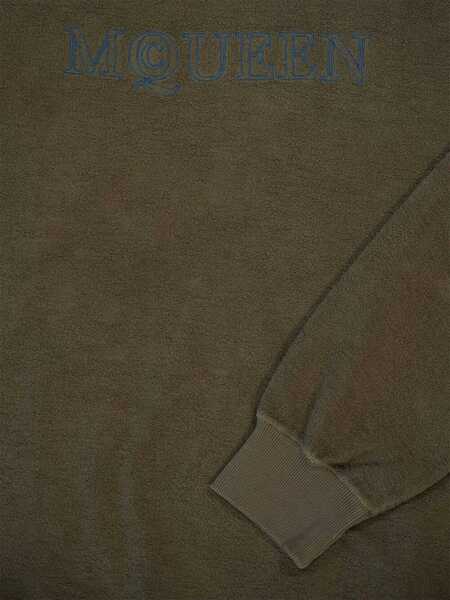 Bluze de trening Alexander McQueen Sweatshirt With Logo MILITARY GREEN Barbati (BM 15948287) 4