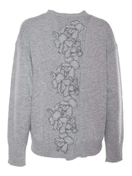 Pulovere casual Ermanno Scervino KNITTED FABRIC WITH INSERT Gray Femei (BM 15948467) 2