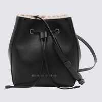 Genti de mana Brunello Cucinelli Black Leather Satchel Bag Femei