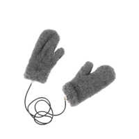 Accesorii Max Mara Ombrato Alpaca And Wool Teddy Fabric Mittens Femei