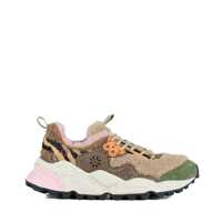 Sneakers Flower Mountain Kotetsu Woman Shearling And Suede Sneakers Brown And Green Femei