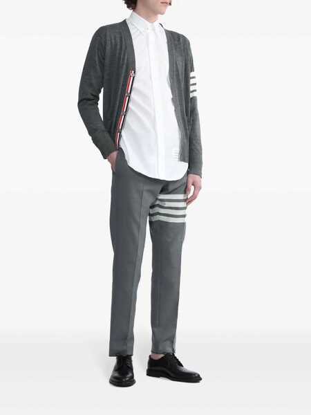 Cardigane Thom Browne Thom Browne Cardigan With Stripes GREY Barbati (BM 15962000) 2