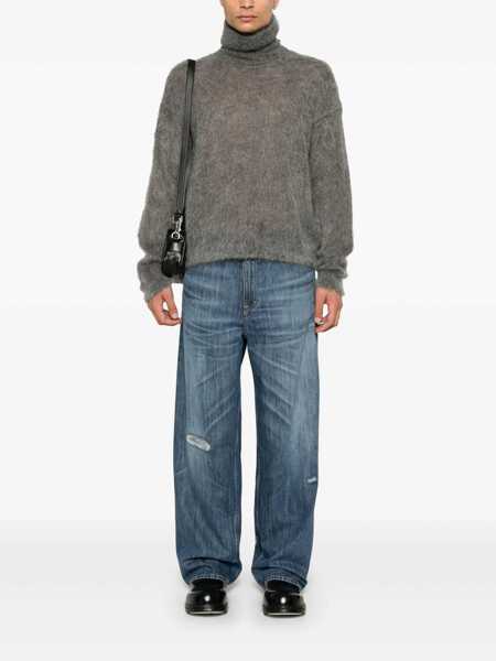 Pulovere Saint Laurent Saint Laurent Mohair Turtleneck Sweater GRAY Barbati (BM 15962963) 2