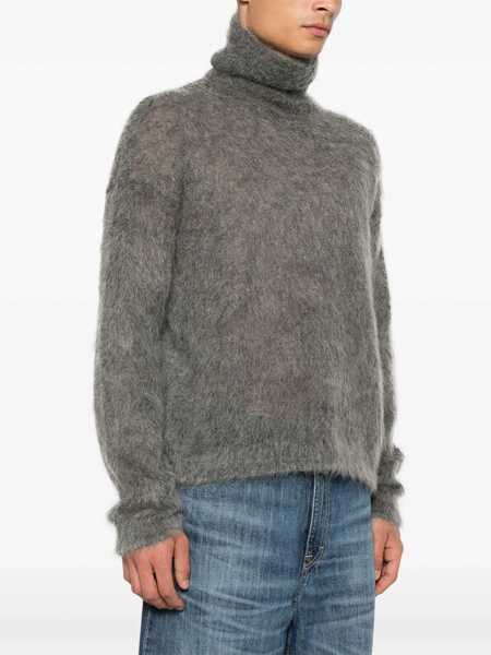 Pulovere Saint Laurent Saint Laurent Mohair Turtleneck Sweater GRAY Barbati (BM 15962963) 3