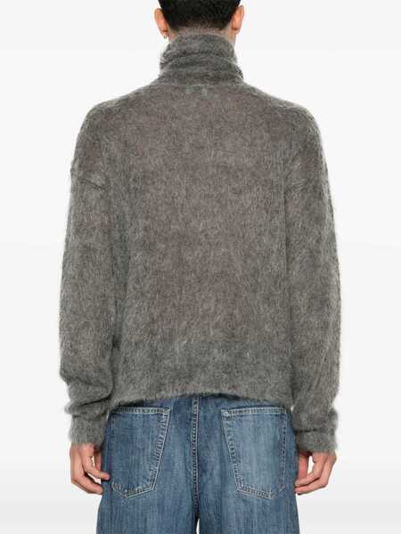 Pulovere Saint Laurent Saint Laurent Mohair Turtleneck Sweater GRAY Barbati (BM 15962963) 4