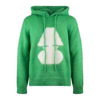 Bluze de trening Autry Green Knit Hoodie Sweatshirt Barbati