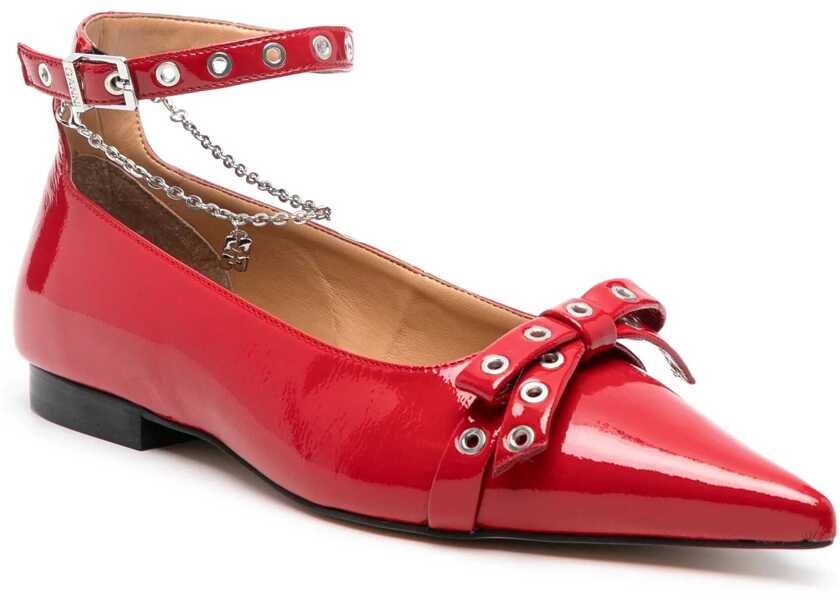 Balerini Ganni Jewel Ballerina RED Femei (BM 15969272) 2