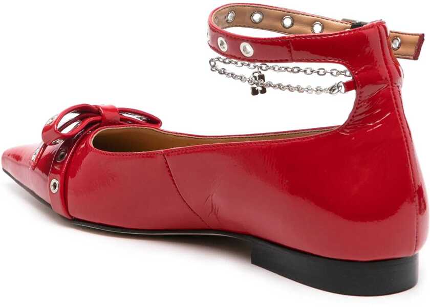 Balerini Ganni Jewel Ballerina RED Femei (BM 15969272) 3