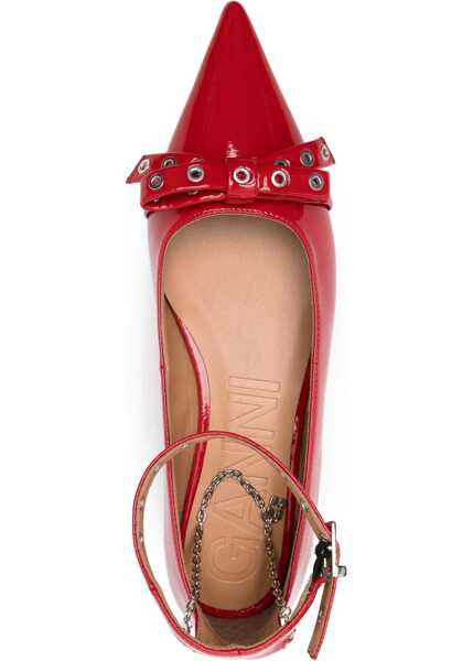 Balerini Ganni Jewel Ballerina RED Femei (BM 15969272) 4