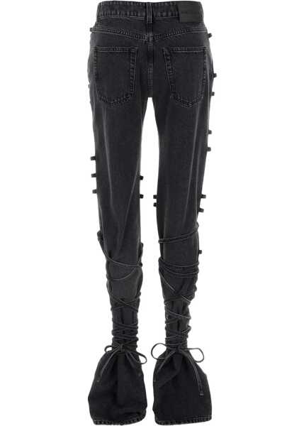 Blugi skinny Alexander McQueen Jeans With Knotted Detail BLACK Femei (BM 15969290) 2