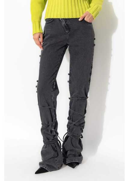 Blugi skinny Alexander McQueen Jeans With Knotted Detail BLACK Femei (BM 15969290) 3