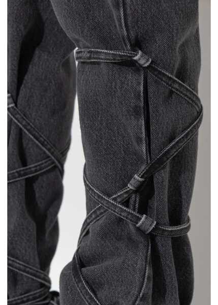 Blugi skinny Alexander McQueen Jeans With Knotted Detail BLACK Femei (BM 15969290) 5