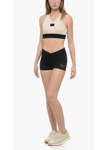 Pantaloni scurti Armani Ea7 Tech Fabric Shorts With Printed Logo Black Femei (BM 15969614) 4