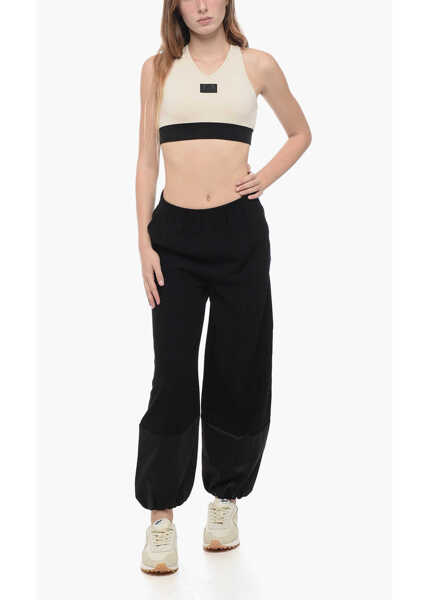 Pantaloni casual Armani Emporio Balloon Fit Pants With Satin Bottom Black Femei (BM 15969626) 4