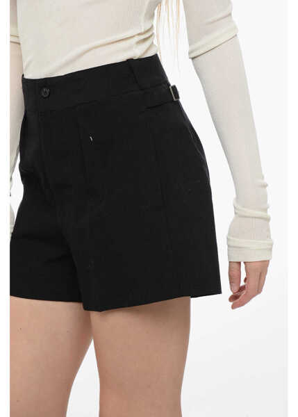 Pantaloni scurti Maison Margiela Mm0 Single-Pleated Wool Blend Shorts Black Femei (BM 15969656) 3