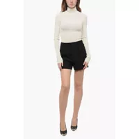 Imbracaminte Dama pagina 415 - Pantaloni scurti Maison Margiela Mm0 Single-Pleated Wool Blend Shorts Black Femei (BM 15969656) - B-mall.ro