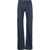 LUDOVIC DE SAINT SERNIN Straight Fit Monogram Denims With Lace-Up Detail 23Cm Blue