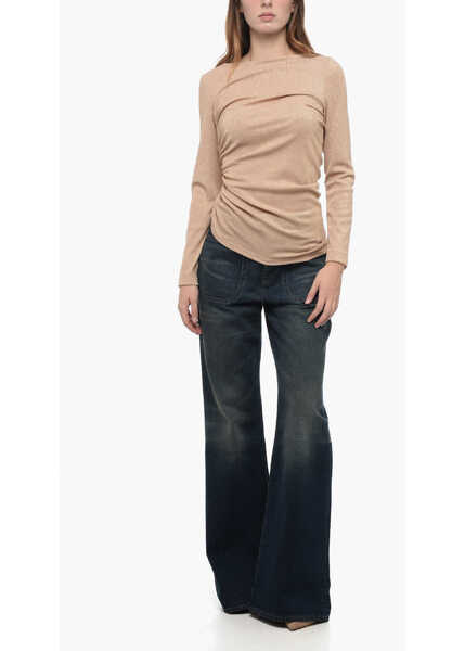 Bluze STEPHAN JANSON Lurex Top With Drapped Detail Beige Femei (BM 15969824) 4