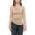 STEPHAN JANSON Lurex Top With Drapped Detail Beige