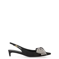 Pantofi cu toc Satin Sling-Back With Rhinestone Embroidery Femei