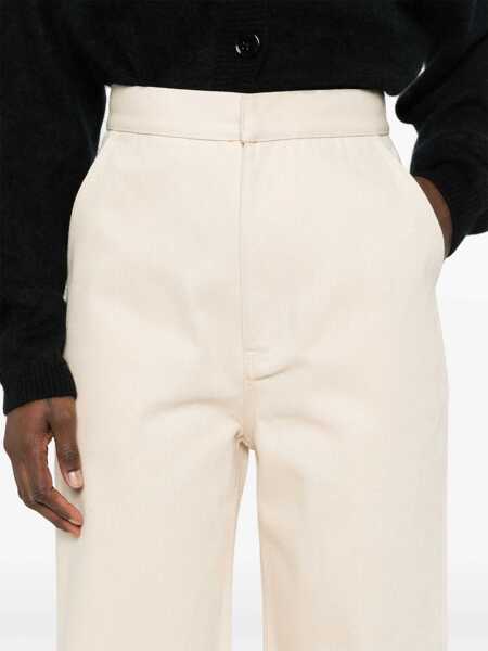 Pantaloni casual Jil Sander Flared Pants IVORY Femei (BM 15970055) 5