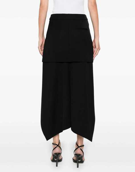 Fuste casual Alexander McQueen Asymmetrical Skirt BLACK Femei (BM 15970139) 4