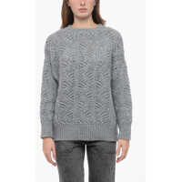 Pulovere casual Fleecy Effect Pullover With Openwork Motif Femei