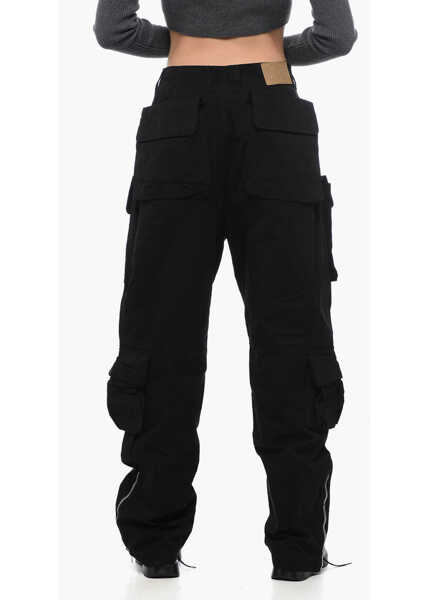 Pantaloni casual 1989 STUDIO Cotton Blend Desert Cargo Pants Black Femei (BM 15970421) 2