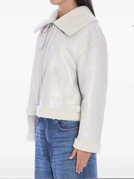 Bomber jacket Salvatore Santoro Shearling Jacket WHITE Femei (BM 15970553) 4