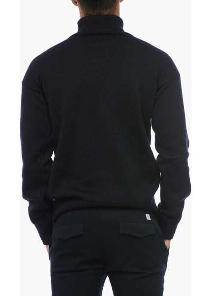 Pulovere casual Jil Sander Turtleneck Anchor Pullover With Front Patch Blue Barbati (BM 15970658) 2