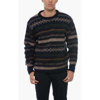 Pulovere Patterned Wool Crew-Neck Sweater Barbati