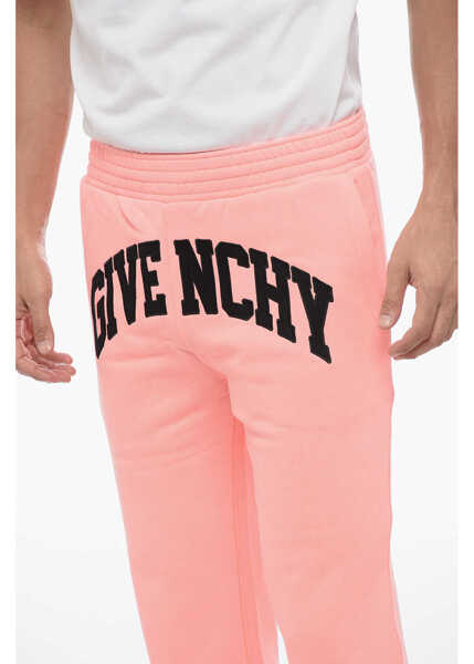 Pantaloni de trening Givenchy Brushed Cotton Sweatpants With Logo Patch Pink Barbati (BM 15970892) 3