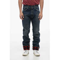Blugi drepti Mm8 Pendleton Relaxed-Fit Denims With Wool Hem Barbati