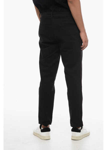 Pantaloni casual Moncler Cotton Chinos Pants With Side Lanyard Black Barbati (BM 15971003) 2