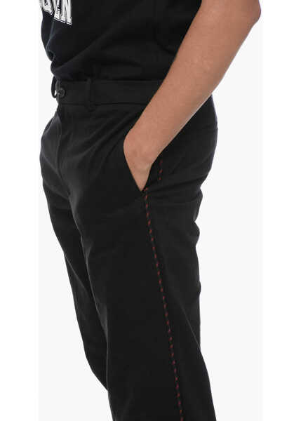 Pantaloni casual Moncler Cotton Chinos Pants With Side Lanyard Black Barbati (BM 15971003) 3
