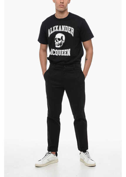 Pantaloni casual Moncler Cotton Chinos Pants With Side Lanyard Black Barbati (BM 15971003) 4