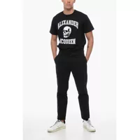 Pantaloni Moncler pentru Barbati - Pantaloni casual Moncler Cotton Chinos Pants With Side Lanyard Black Barbati (BM 15971003) - B-mall.ro