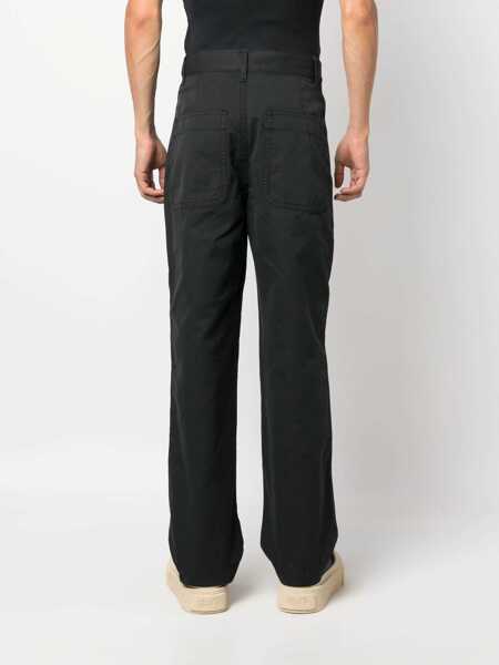 Pantaloni casual Isabel Marant Cotton Carrot Fit Pants With Belt Loops Blue Barbati (BM 15971036) 4