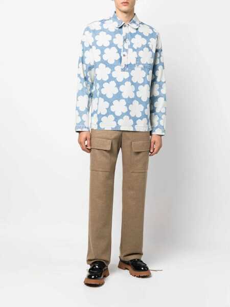 Pantaloni casual Kenzo Twill Wool Cargo Pants With Drawstringed Ankle Beige Barbati (BM 15971039) 2