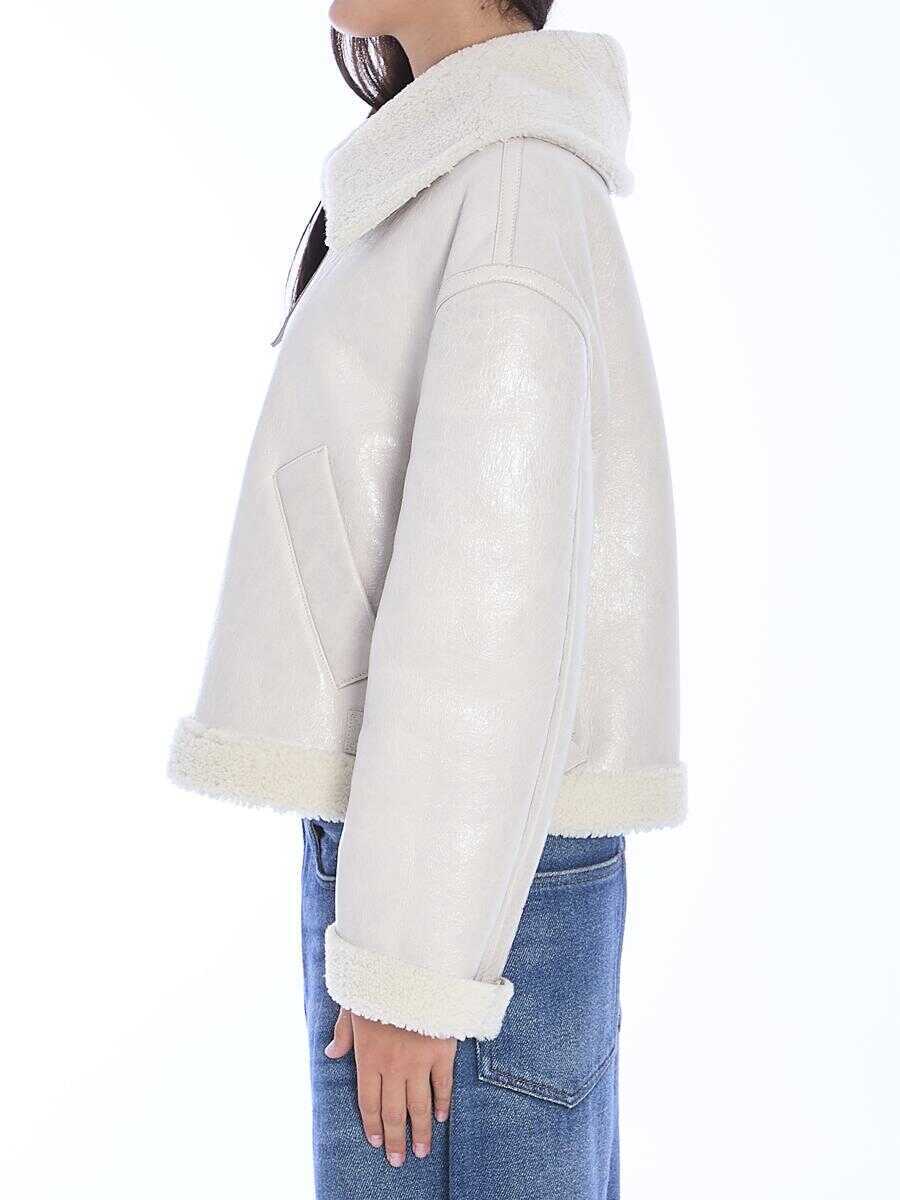 Geci Salvatore Santoro Shearling Jacket WHITE Femei (BM 15973934) 3
