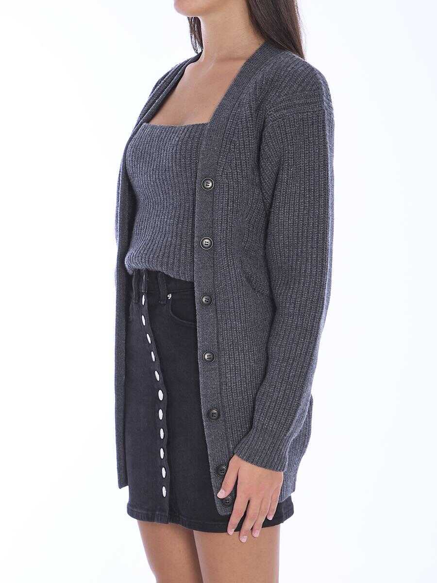 Cardigane Alexander Wang Pre-Styled Twinset Cardigan GREY Femei (BM 15974303) 2