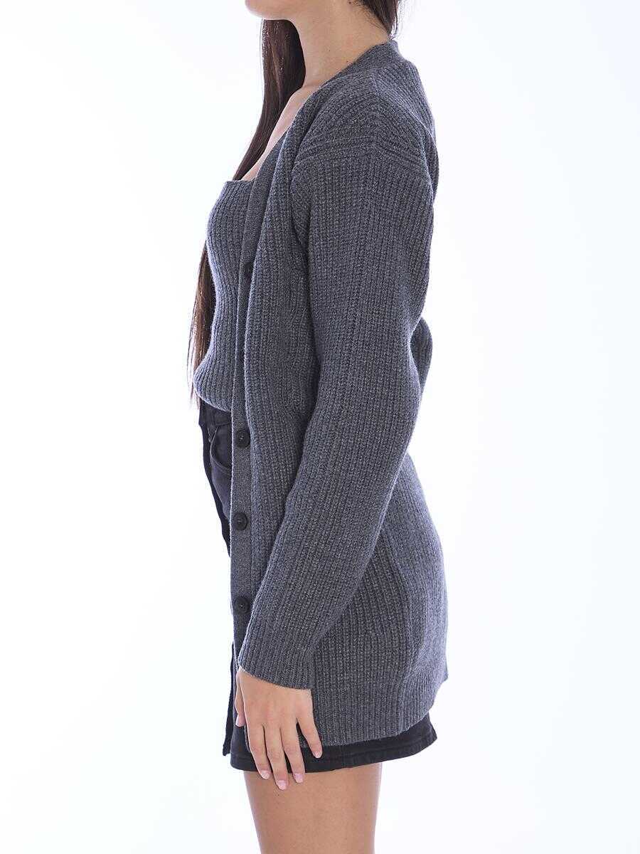 Cardigane Alexander Wang Pre-Styled Twinset Cardigan GREY Femei (BM 15974303) 3