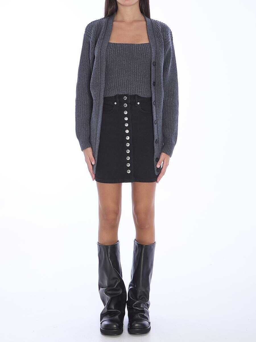 Cardigane Alexander Wang Pre-Styled Twinset Cardigan GREY Femei (BM 15974303) 5