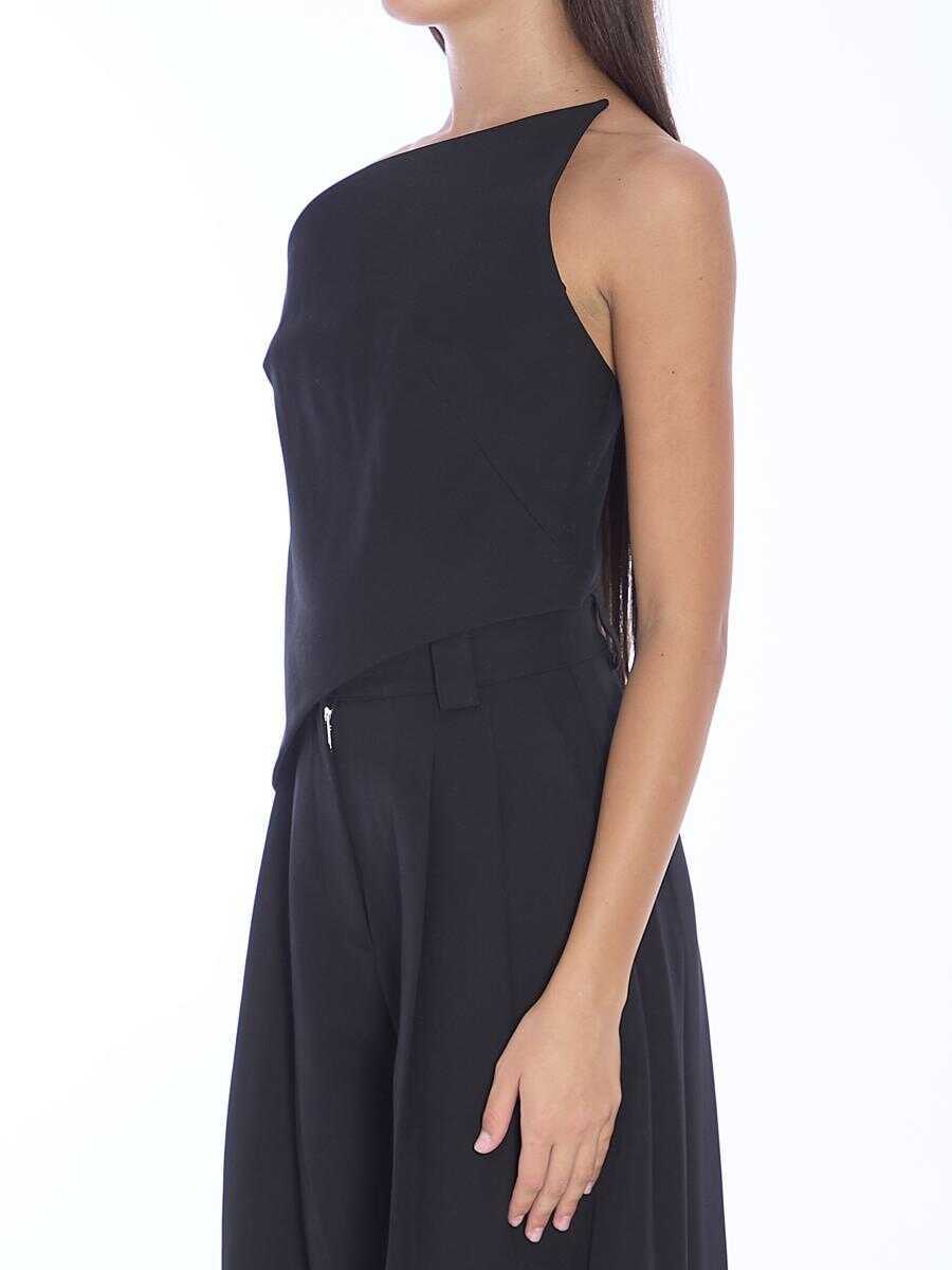 Topuri Alexander Wang Pointed Hem Top Black Femei (BM 15974960) 2