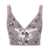 P.A.R.O.S.H. Grey Sleeveless Crop Top With Straps In Sequined Fabric Woman GREY