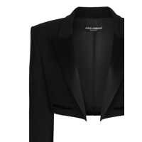 Imbracaminte Dama pagina 283 - Geci Dolce & Gabbana Dolce & Gabbana Gabardine Wool Jacket Black Femei (BM 15979550) - B-mall.ro