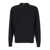 PLAIN Black Crewneck Sweater In Merino Wool And Silk Blend Man Black