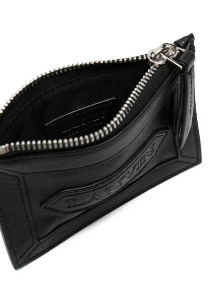 Portofele Lanvin Lanvin Zipped Card Holder With  Label Accessories Black Femei (BM 15981410) 3